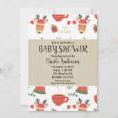 Invitation Noël d'hiver Rustic Kraft Baby shower de vacances (Devant)