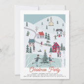 Invitation Noël d'hiver Ville/Village Fête de vacances (Devant)