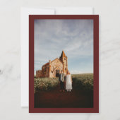 Invitation Noël d'hiverFlower Water Color Mariage (Dos)