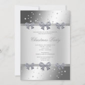 Invitation Noël Diamants et Perles d'Argent (Devant)