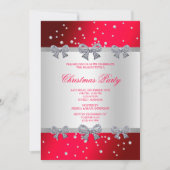 Invitation Noël Diamond Bows & Silver Pearls (Devant)