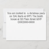 Invitation Noël Disco (Dos)