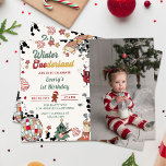 Invitation Noël Disco Ball Winter Onederland Anniversaire<br><div class="desc">Christmas Disco Ball Winter Onederland Anniversaire Invitation</div>