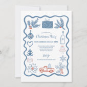 Invitation Noël Doodline Art Holiday (Devant)
