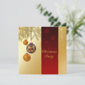 Invitation Noël d'or élégant (Debout devant)