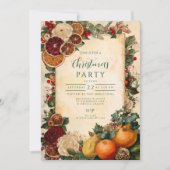 Invitation Noël d'orange et de fruits séchés rustiques (Devant)
