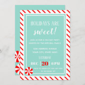 Invitation Noël doux | Fête de Noël de menthe (Devant / Derrière)