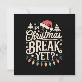 Invitation Noël drôle est-ce déjà les vacances de Noël profes (Devant)