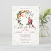 Invitation Noël du Cardinal Rouge Holly Berry (Debout devant)