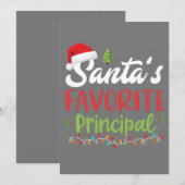 Invitation Noël du directeur préféré du Père Noël drôle (Devant / Derrière)