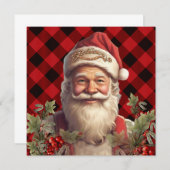 Invitation Noël du Père Noël Saint Nicolas (Devant / Derrière)