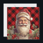 Invitation Noël du Père Noël Saint Nicolas<br><div class="desc">Transportez-vous au charme d'antan avec cette illustration vintage inspirée du Père Noël ! Jolly-O St. Nick orné d'un casquette rouge festif taillé en blanc et agrémenté des mots étincelants "Croyez"! Parfait pour les amateurs de vacances, cette oeuvre intemporelle capte l'esprit de Noël, en faisant une impression idéale pour les occasions...</div>