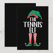 Invitation Noël du Tennis Elf Matching Family Group (Devant / Derrière)