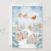 Invitation Noël du village de neige (Dos)