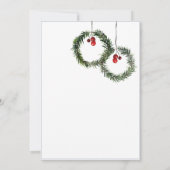 Invitation Noël Dusty Blue Winter Mariage (Dos)