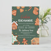 Invitation Noël Échange de biscuits fête de Noël (Debout devant)