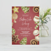 Invitation Noël Échange de biscuits fête de Noël (Debout devant)