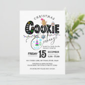 Invitation Noël Échange de biscuits Fêtes colorées (Debout devant)