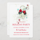 Invitation Noël élégamment chic (Devant / Derrière)