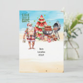 Invitation Noël en juillet avec la plage SANTA CLAUS (Debout devant)