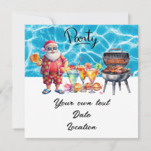 Noël en juillet avec Père Noël à la plage