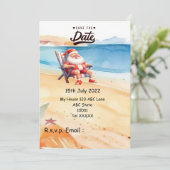 Invitation Noël en juillet avec SANTA CLAUS Enregistrer la da (Debout devant)