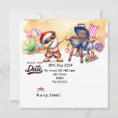 Invitation Noël en juillet avec SANTA CLAUS Enregistrer la da (Devant)
