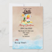 Invitation Noël en juillet avec SANTA CLAUS Enregistrer la da (Devant)