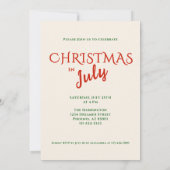 Invitation Noël en juillet BBQ familial (Dos)