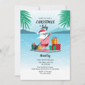 Invitation Noël en juillet Été BBQ Beach Party (Devant)