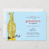 Invitation Noël en juillet Été Père Noël Bière et barbecue An (Devant)