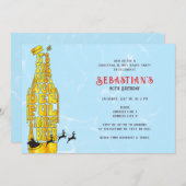 Invitation Noël en juillet Été Père Noël Bière et barbecue An (Devant / Derrière)