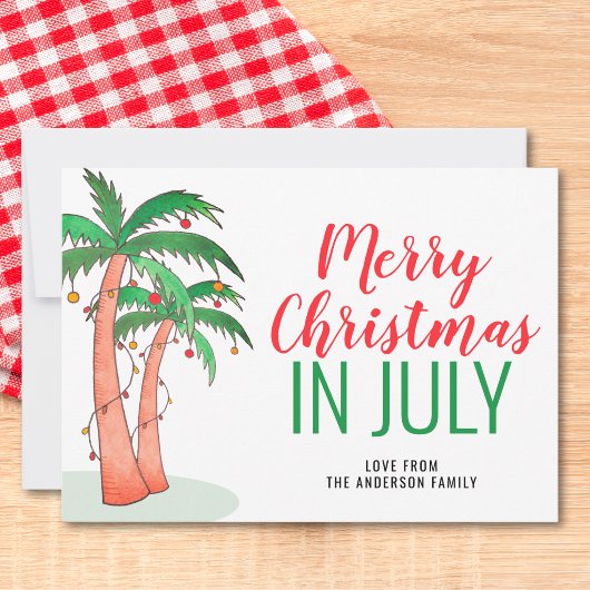 Invitation Noël en juillet Fête d'été
