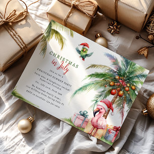 Invitation Noël en juillet Fête d'été
