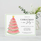 Invitation Noël en juillet Fête d'été de la pastèque (Debout devant)