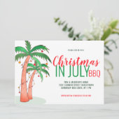 Invitation Noël en juillet Fête du barbecue (Debout devant)