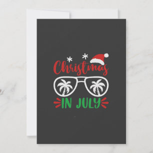 Invitation Noël en Juillet Funny Noël Père Noël Vacances été
