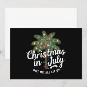 Invitation Noël en juillet m'a tout illuminé (Devant / Derrière)