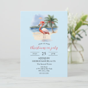 Invitation Noël en juillet Personnalisé Nom de l'entreprise F