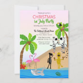 Invitation Noël en juillet Tropical Beach Party (Devant)