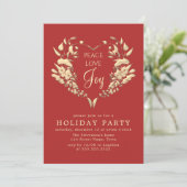 Invitation Noël en or élégant (Debout devant)