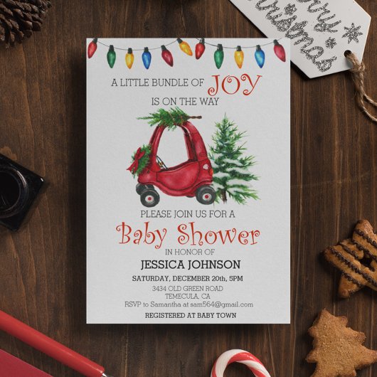 Invitation Noël Enfant Camion Baby shower Bundle Jodle