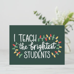 Invitation Noël enseignant J'enseigne aux étudiants les plus