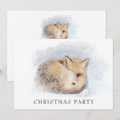 Invitation *~* Noël Entreprise Personnel Fox Ap18 Snowy (Devant / Derrière)