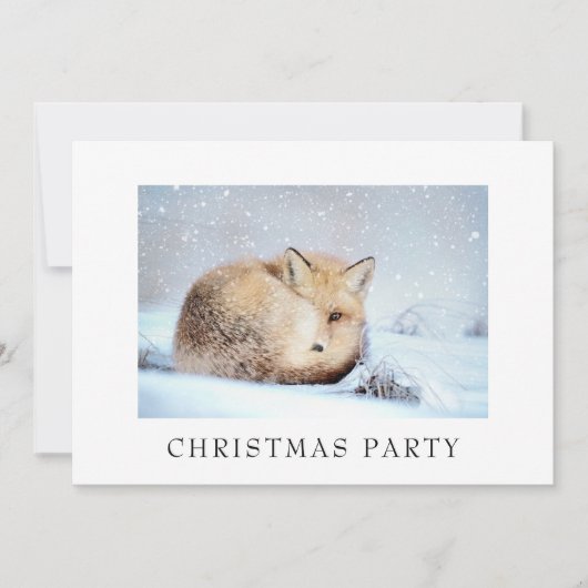 Invitation *~* Noël Entreprise Personnelle Snowy Fox Ap18 (Devant)