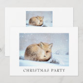 Invitation *~* Noël Entreprise Personnelle Snowy Fox Ap18 (Devant / Derrière)