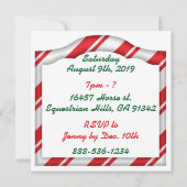 Invitation Noël Equestrio Cheval Pony Barn Party (Dos)