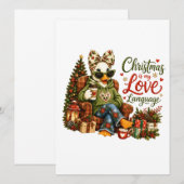 Invitation Noël est mon langage de l'amour (Devant / Derrière)