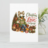 Invitation Noël est mon langage de l'amour (Debout devant)