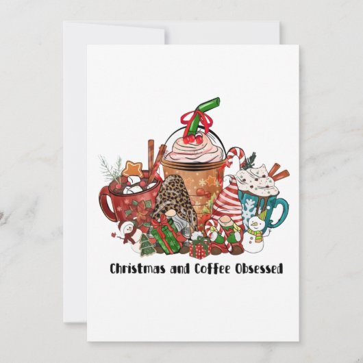 Invitation Noël et café observé (Devant)